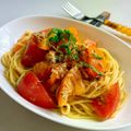 いなばっくす☆'s cooksnap of when they made 簡単和風冷製パスタ.