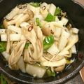 食べるって大事！'s cooksnap of when they made 山芋と長ネギのアヒージョ(しめじ入り).