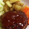 バンビーノ☆'s cooksnap of when they made じゅわっと肉汁ジューシーなハンバーグ♡.