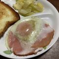 四児のハハ's cooksnap of when they made 安定したハムエッグ.