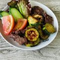 さくらん餅's cooksnap of when they made ズッキーニ入りサイコロステーキ.