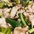 あや　ぱん's cooksnap of when they made ごま油香る♪豚肉きゅうりわかめの中華炒め.