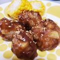 ♡あいさち♡'s cooksnap of when they made 豚こまで作る♪黒酢あんかけの肉団子✨.