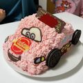 のんたんママ★'s cooksnap of when they made 誕生日。車のケーキ。.
