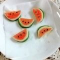 ＊＊ラテ＊＊'s cooksnap of when they made キャラ弁☆カニカマで「スイカ」.