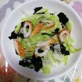 くネコまろす's cooksnap of when they made レタスと竹輪の韓国風サラダ☆★.