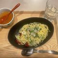 mshangover's cooksnap of when they made 九条ネギとシラスのペペロンチーノ.