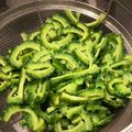 やまねっちょ's cooksnap of when they made 塩と砂糖でゴーヤの苦味抜き.