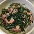 チョコバナ～ナ's cooksnap of when they made 空心菜（あさがお菜）とベーコンの炒め物.