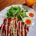 yumelon88's cooksnap of when they made からあげのチリマヨ丼.