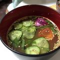 tae1025's cooksnap of when they made 田舎の味✿きゅうりと大葉の冷たい味噌汁.