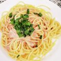 Nat728's cooksnap of when they made 冷製✤和風たらこクリームパスタ.