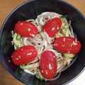 クックHD4Z1H☆'s cooksnap of when they made ツナトマトマリネの冷やし蕎麦.