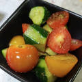 ぱにぱる's cooksnap of when they made 簡単！きゅうりとミニトマトのごま和え♪.