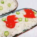 桜月❀咲良mommy's cooksnap of when they made 涼しげに☆彡金魚ちゃん素麺.