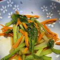 ここっこ★'s cooksnap of when they made レンジで小松菜とにんじんのナムル♪.
