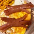 ふぁんころ's cooksnap of when they made かにさんウィンナーと目玉焼き〜♪♪♪.