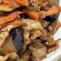 ささッこ's cooksnap of when they made カリカリ豚とナスごぼうの甘辛炒め.