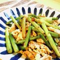 LimeLunch's cooksnap of when they made 豚肉とアスパラのこってりスタミナ炒め❤️.