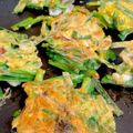 やよい・M's cooksnap of when they made ニラとイカのチヂミ.
