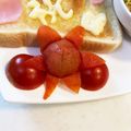 yu🐓's cooksnap of when they made ミニトマトで作る簡単お花の飾り切り.