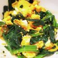 ダリア☆'s cooksnap of when they made ほうれん草と卵のピリ辛ナムル風サラダ.