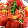 milsalud's cooksnap of when they made トマトとみょうがの酢の物.