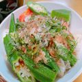 あたマンマ's cooksnap of when they made オクラとトマトのサッパリ☆胡麻おかか和え.