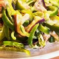 arakiguma's cooksnap of when they made つまみに箸休めに！万能茄子ピー和え.