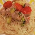 やすらー's cooksnap of when they made トマトとズッキーニとツナの冷やしそうめん.