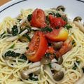 ちょこだす's cooksnap of when they made トマトとモロヘイヤの冷製パスタ.