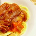 hiromi_ja's cooksnap of when they made 〈リメイク〉ハヤシスパゲティ.