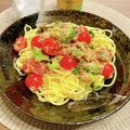 ayabou2828's cooksnap of when they made 超簡単〜ツナトマト大葉の冷製パスタ〜.