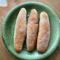 みるく茶's cooksnap of when they made 胡桃チョコのステックパン＊自家製酵母.