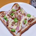 ruris7's cooksnap of when they made ハム×玉葱のトースト　スイチリ・マヨ風味.