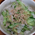 yumelon88's cooksnap of when they made きゅうりと玉ねぎ、しょうがのごま酢和え.