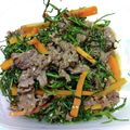 あきつま（杏花☆）'s cooksnap of when they made おかひじきと牛肉の炒め物.