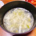 しまちょ★'s cooksnap of when they made ニンニクネギ塩中華スープ.