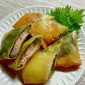 いなばっくす☆'s cooksnap of when they made 大葉とハムのチーズ春巻き.
