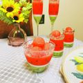 chachacha2's cooksnap of when they made WECKで　しましま風　夏のスイカゼリー.