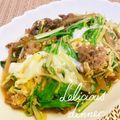 オウジリリノエ's cooksnap of when they made 水菜たっぷり牛ごぼうの柳川風.