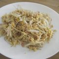 3姉妹ちゃんママ's cooksnap of when they made 粉チーズが隠し味★もやし卵炒め.