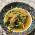 にことん's cooksnap of when they made レンジとめんつゆで♪水菜と油揚げの煮浸し.