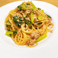 辛名類's cooksnap of when they made 鮭の中骨缶と青菜のお手軽和風パスタ.