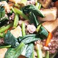 クック05TB1E☆'s cooksnap of when they made ひき肉・小松菜・人参・油揚げの野菜炒め煮.
