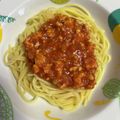 しのさんよ's cooksnap of when they made 冷凍トマトと鶏ミンチで簡単☆ミートソース.
