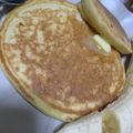 あいる♪♪'s cooksnap of when they made 豆腐＆豆乳でもちもちホットケーキ.