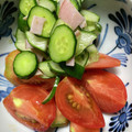 ちゃぎー's cooksnap of when they made きゅうりとハムのサラダ.