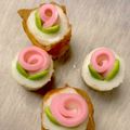 つんたゃん's cooksnap of when they made かまぼことちくわのお花。キャラ弁おかず♪.