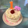 はる1234's cooksnap of when they made 一歳 食パンで簡単お誕生日ケーキ♡.